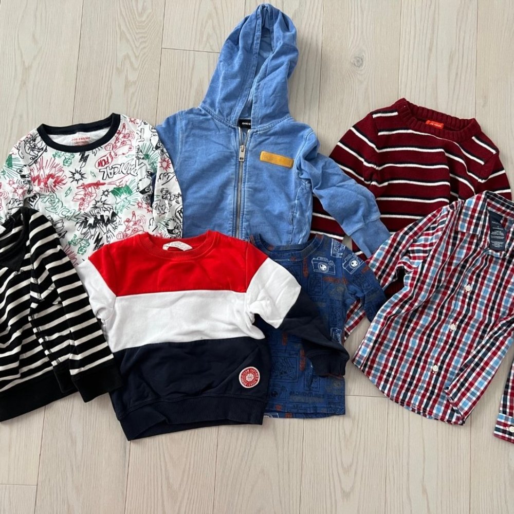 Lot Boys Toddler Set of 7 Sweaters Tops Hoodie ( Various 2-4 YRS )